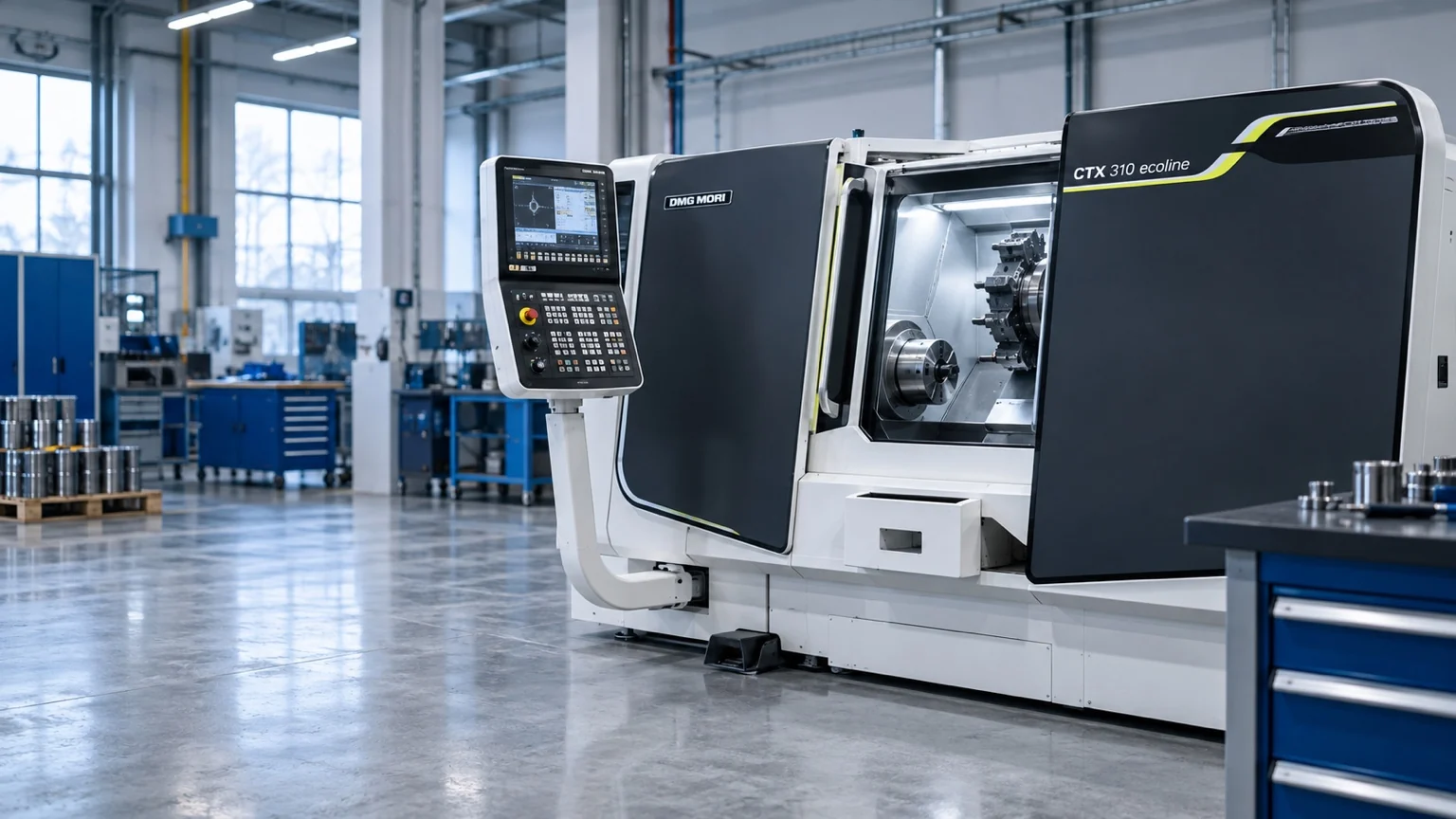Токарный центр DMG MORI CTX 310 ecoline в производственном помещении